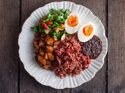 Waakye With & goat Meat